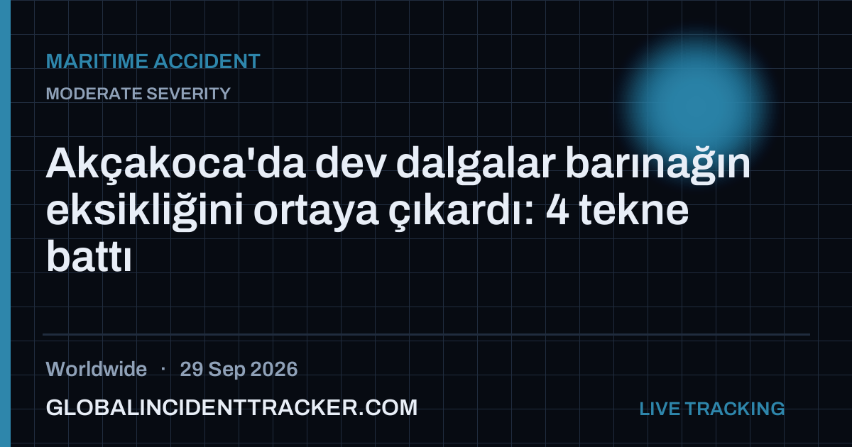 Maritime Accident incident in worldwide on 29 September 2026 — Global Incident Tracker report card