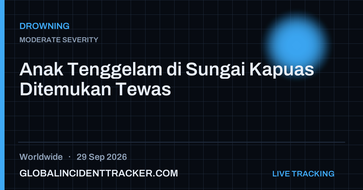 Drowning incident in worldwide on 29 September 2026 — Global Incident Tracker report card