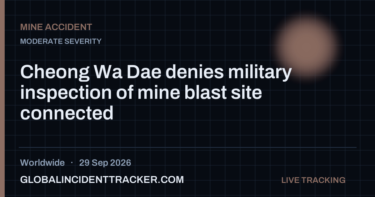 Mine Accident incident in worldwide on 29 September 2026 — Global Incident Tracker report card