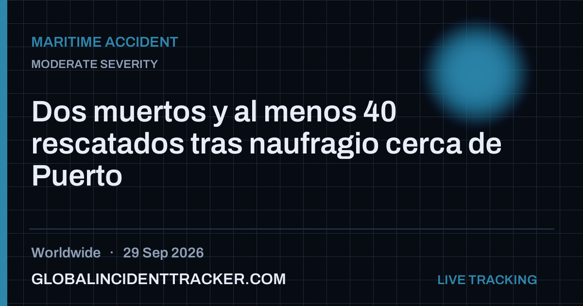 Maritime Accident incident in worldwide on 29 September 2026 — Global Incident Tracker report card