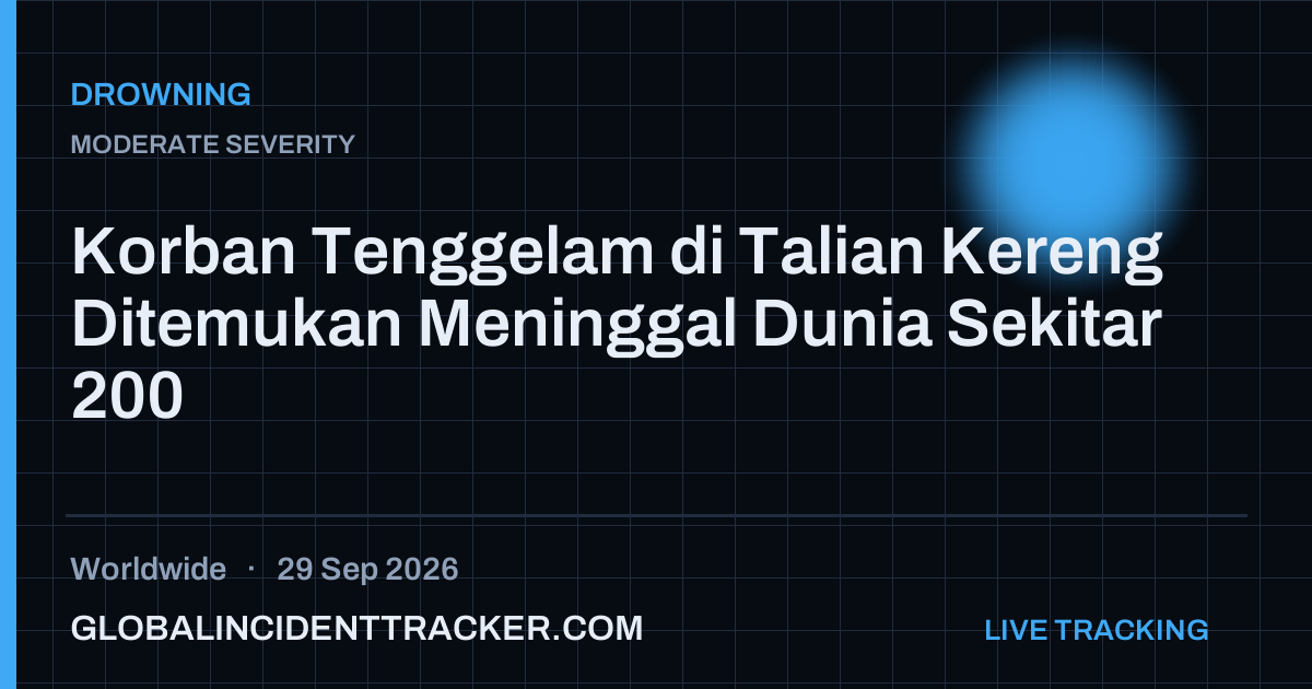 Drowning incident in worldwide on 29 September 2026 — Global Incident Tracker report card