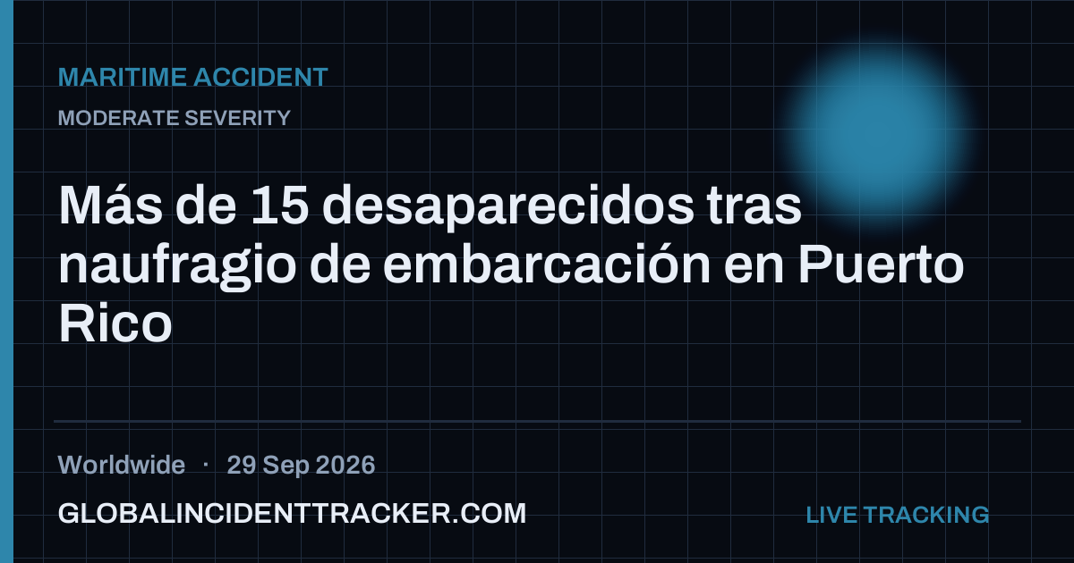 Maritime Accident incident in worldwide on 29 September 2026 — Global Incident Tracker report card