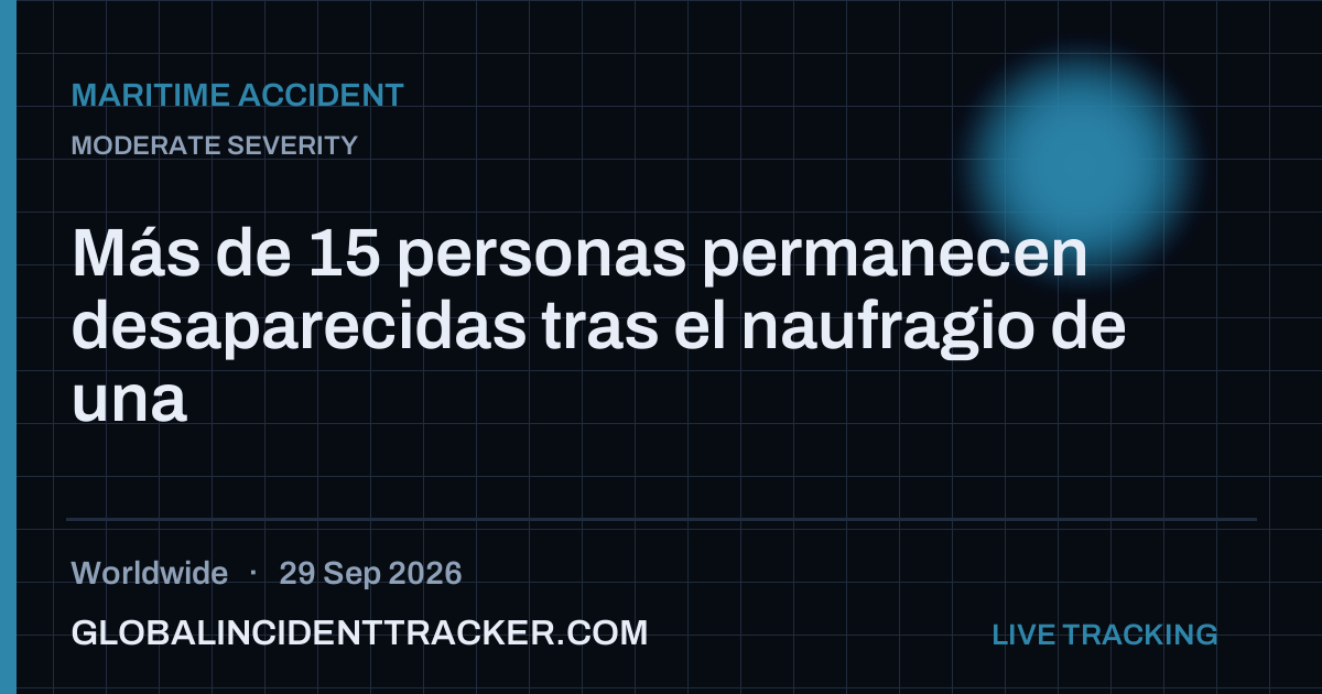 Maritime Accident incident in worldwide on 29 September 2026 — Global Incident Tracker report card