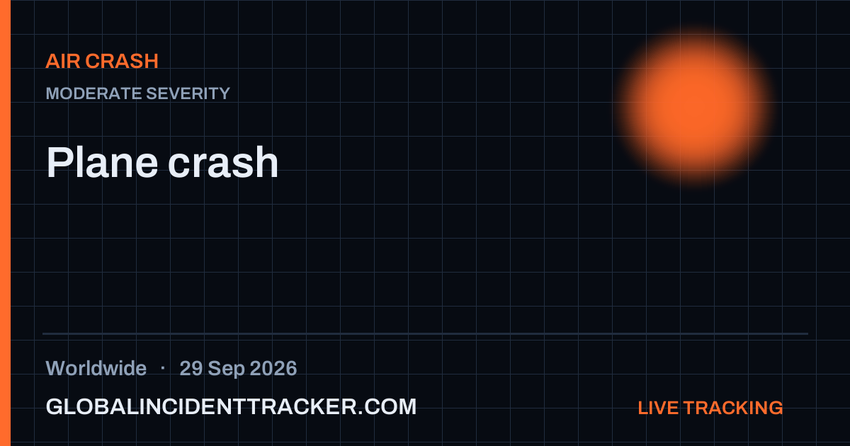 Air Crash incident in worldwide on 29 September 2026 — Global Incident Tracker report card