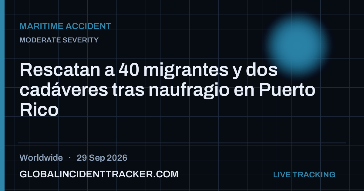 Maritime Accident incident in worldwide on 29 September 2026 — Global Incident Tracker report card
