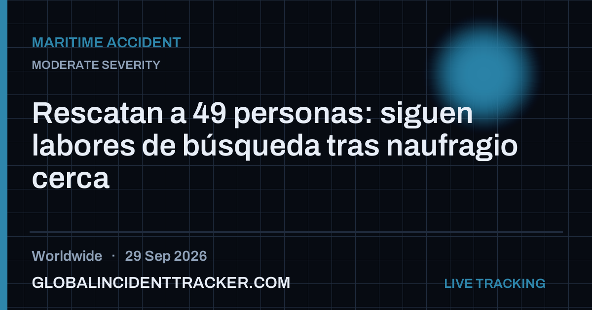 Maritime Accident incident in worldwide on 29 September 2026 — Global Incident Tracker report card