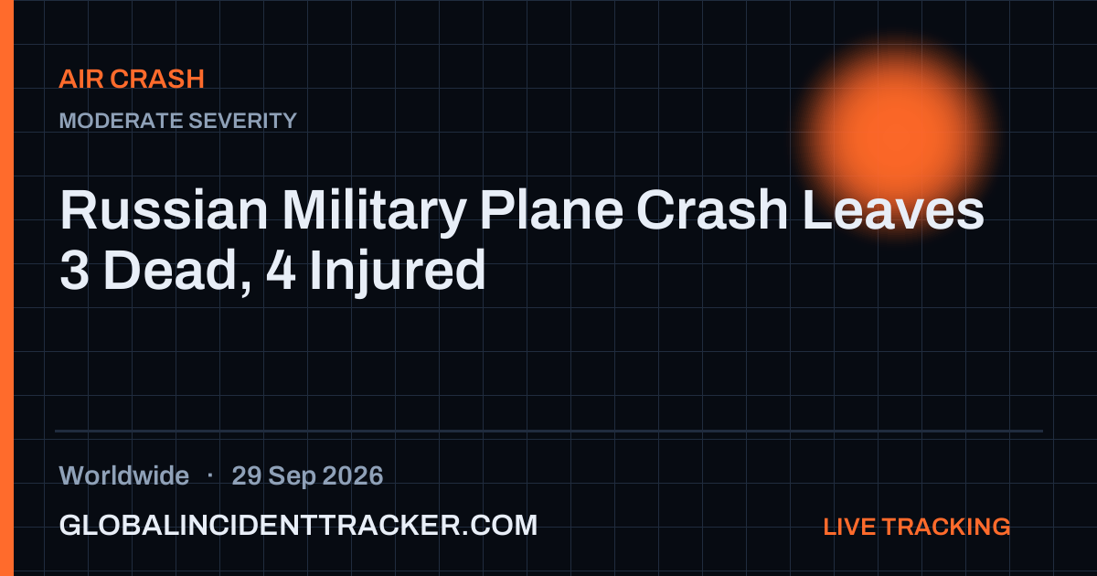 Air Crash incident in worldwide on 29 September 2026 — Global Incident Tracker report card