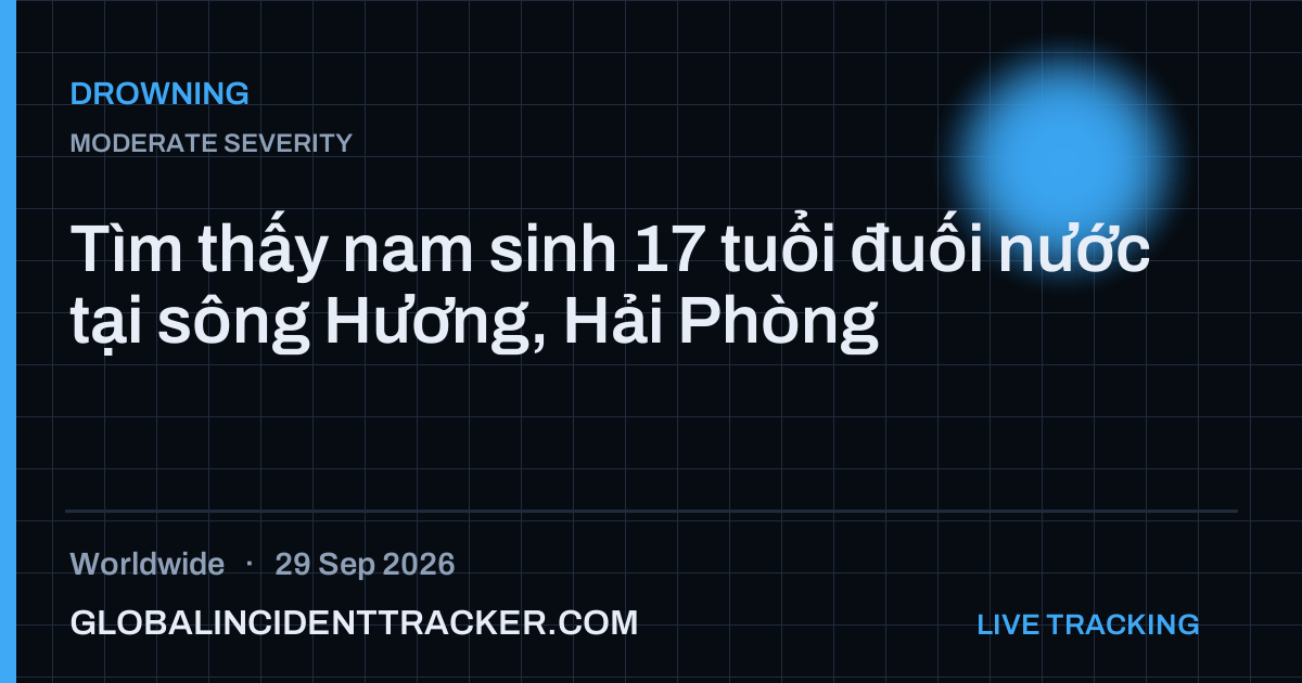 Drowning incident in worldwide on 29 September 2026 — Global Incident Tracker report card