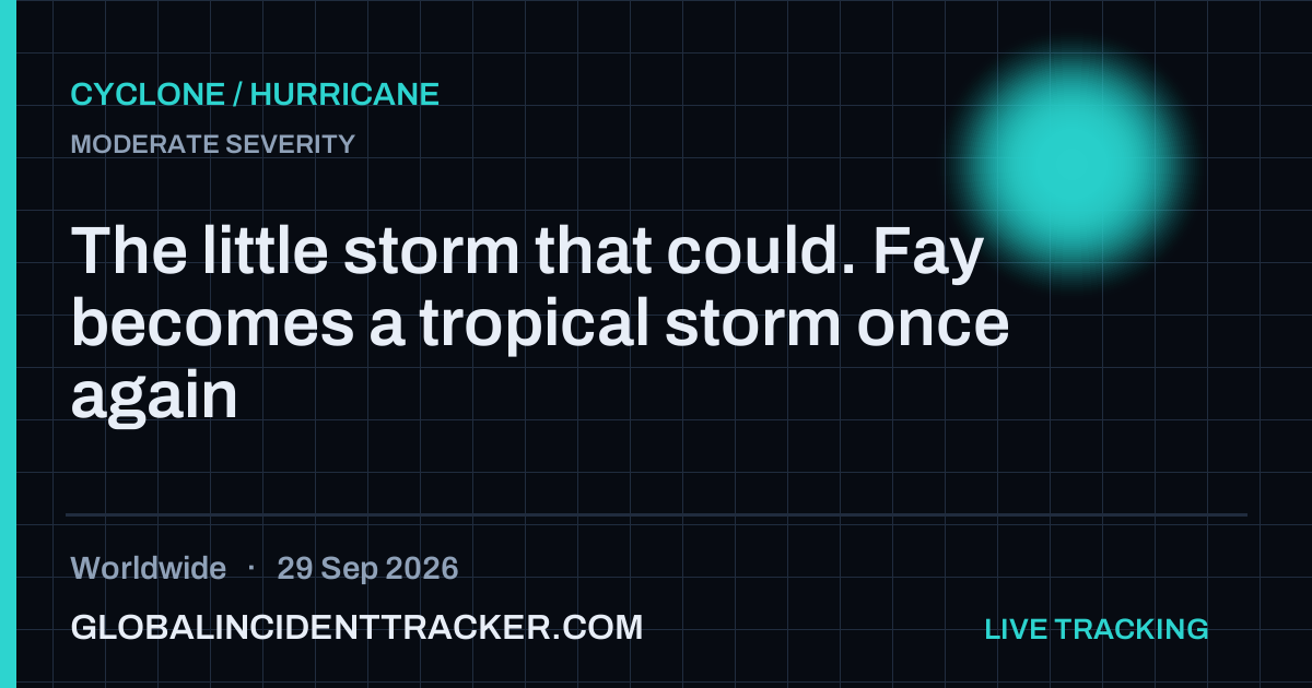 Cyclone / Hurricane incident in worldwide on 29 September 2026 — Global Incident Tracker report card