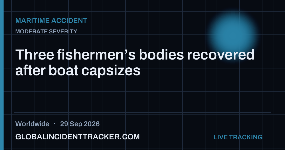 Maritime Accident incident in worldwide on 29 September 2026 — Global Incident Tracker report card