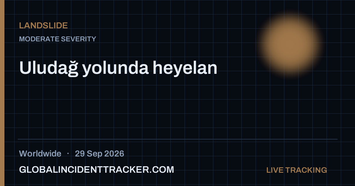 Landslide incident in worldwide on 29 September 2026 — Global Incident Tracker report card
