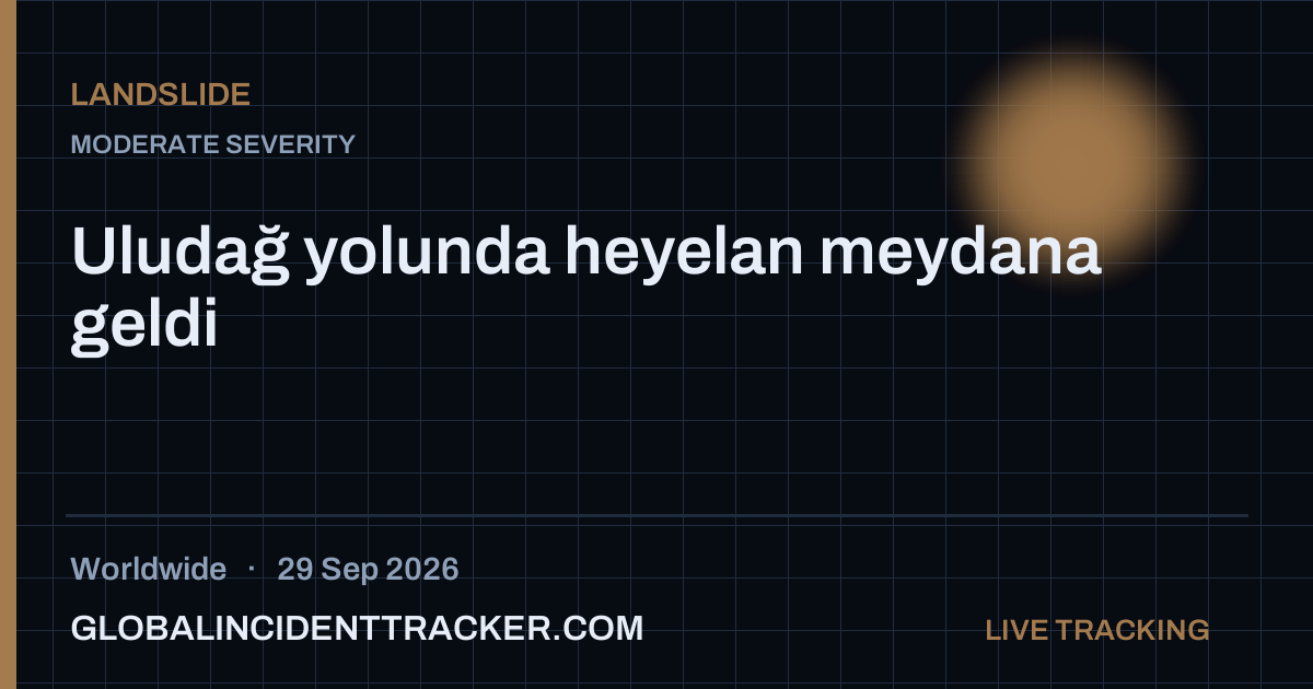 Landslide incident in worldwide on 29 September 2026 — Global Incident Tracker report card