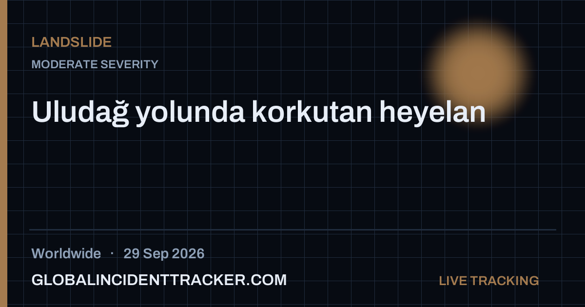 Landslide incident in worldwide on 29 September 2026 — Global Incident Tracker report card