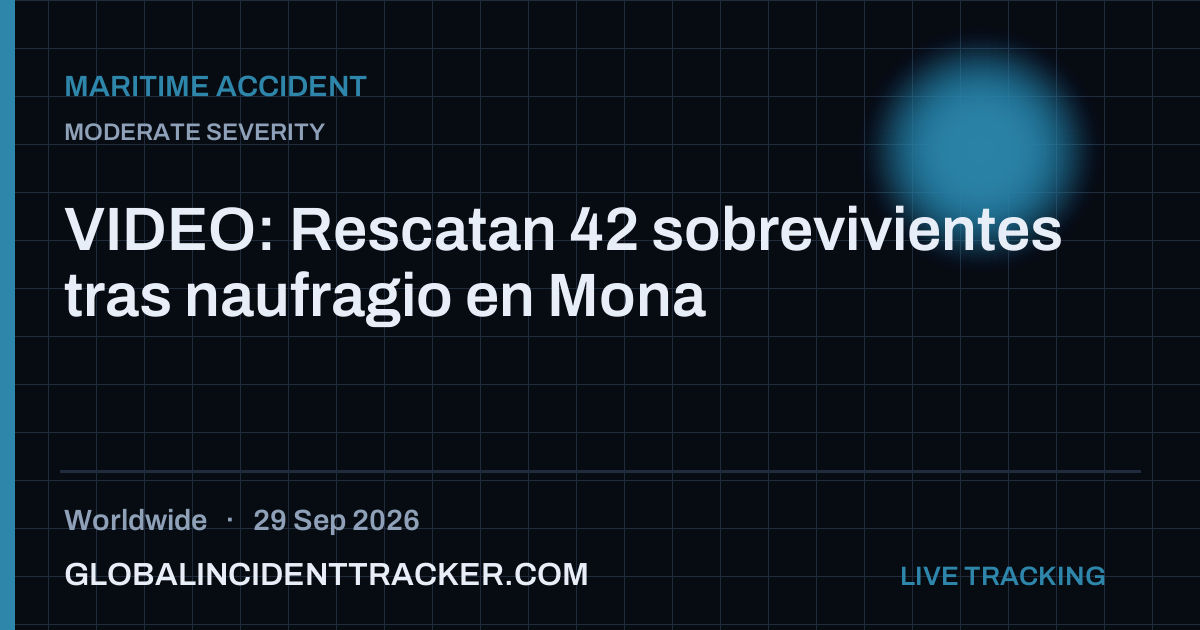 Maritime Accident incident in worldwide on 29 September 2026 — Global Incident Tracker report card