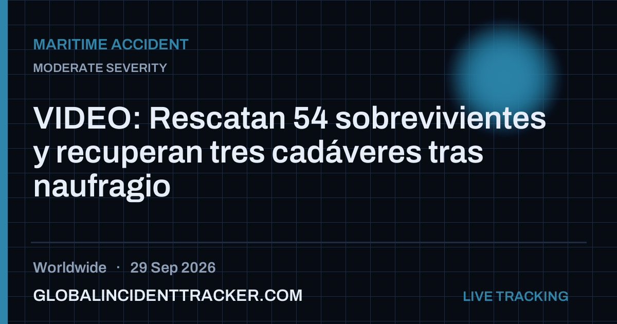 Maritime Accident incident in worldwide on 29 September 2026 — Global Incident Tracker report card