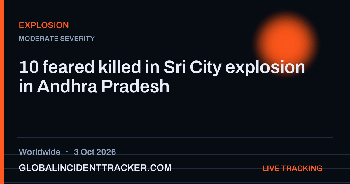 Explosion incident in worldwide on 3 October 2026 — Global Incident Tracker report card