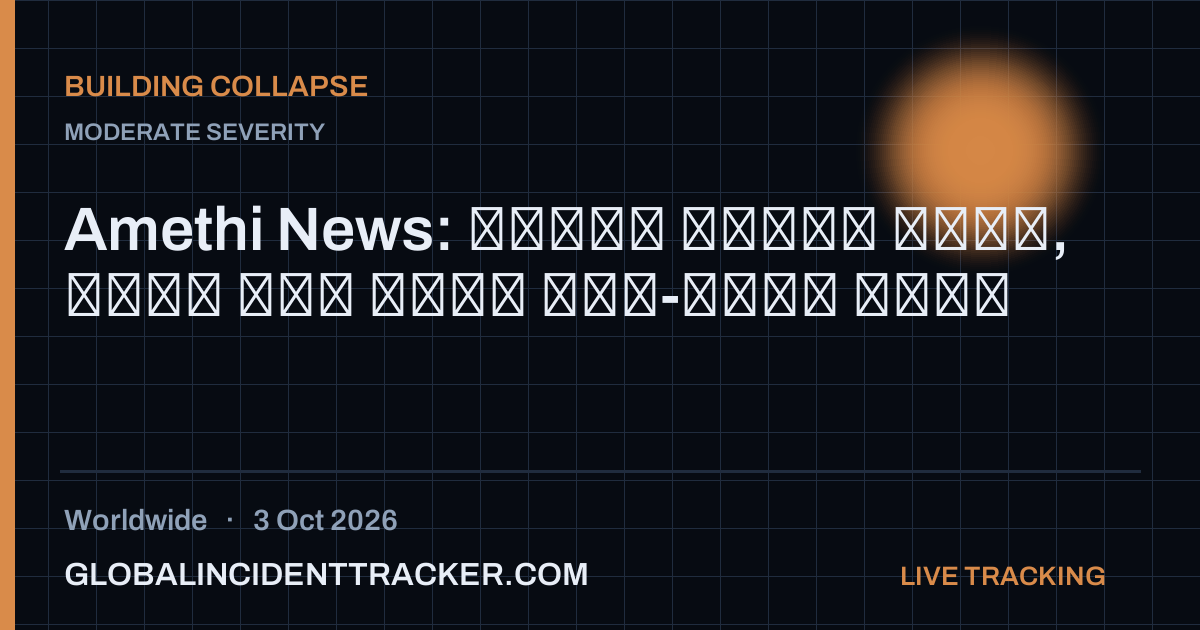 Building Collapse incident in worldwide on 3 October 2026 — Global Incident Tracker report card