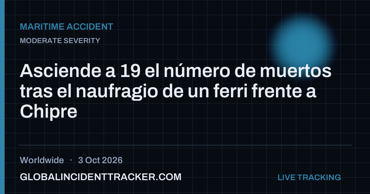 Maritime Accident incident in worldwide on 3 October 2026 — Global Incident Tracker report card