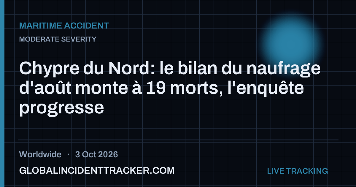 Maritime Accident incident in worldwide on 3 October 2026 — Global Incident Tracker report card