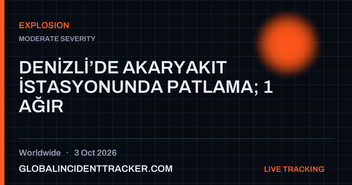 Explosion incident in worldwide on 3 October 2026 — Global Incident Tracker report card