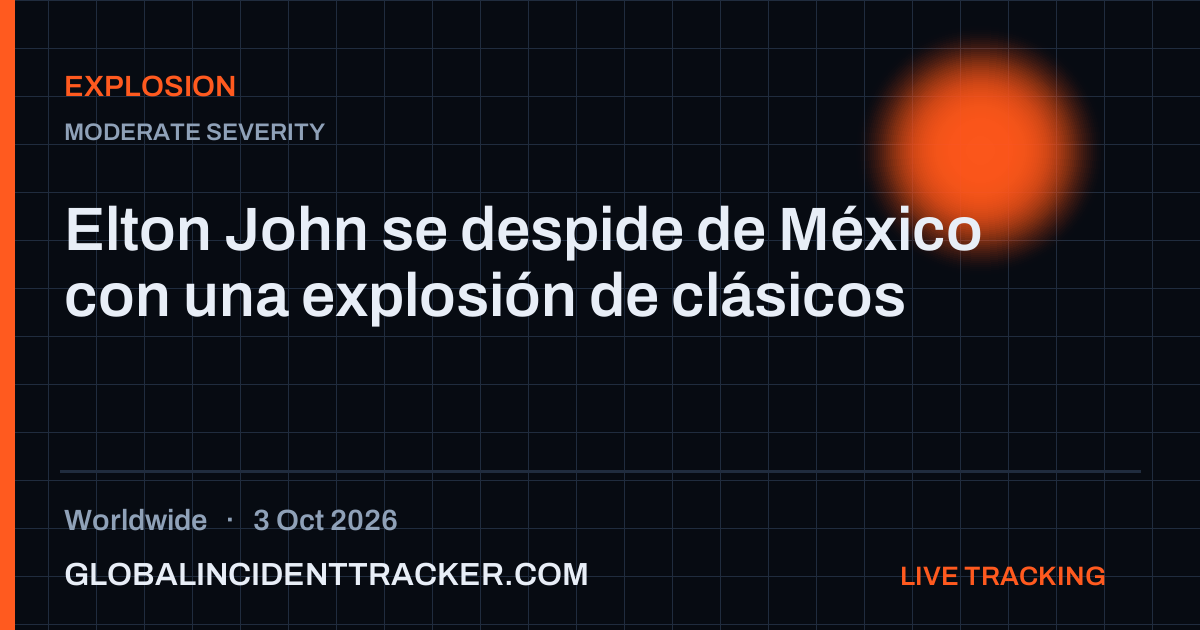 Explosion incident in worldwide on 3 October 2026 — Global Incident Tracker report card