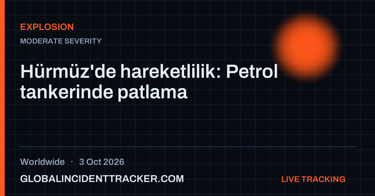 Explosion incident in worldwide on 3 October 2026 — Global Incident Tracker report card