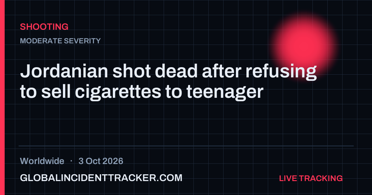 Shooting incident in worldwide on 3 October 2026 — Global Incident Tracker report card