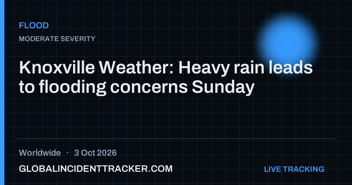 Flood incident in worldwide on 3 October 2026 — Global Incident Tracker report card