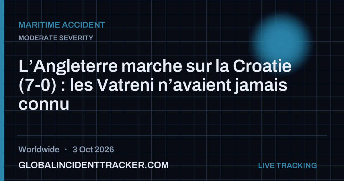 Maritime Accident incident in worldwide on 3 October 2026 — Global Incident Tracker report card