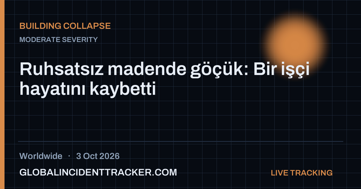 Building Collapse incident in worldwide on 3 October 2026 — Global Incident Tracker report card
