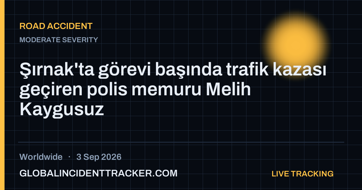 Road Accident incident in worldwide on 3 September 2026 — Global Incident Tracker report card