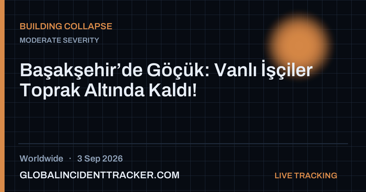 Building Collapse incident in worldwide on 3 September 2026 — Global Incident Tracker report card