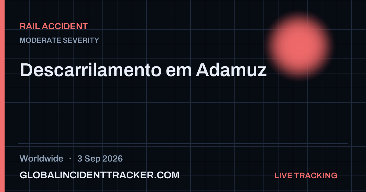 Rail Accident incident in worldwide on 3 September 2026 — Global Incident Tracker report card