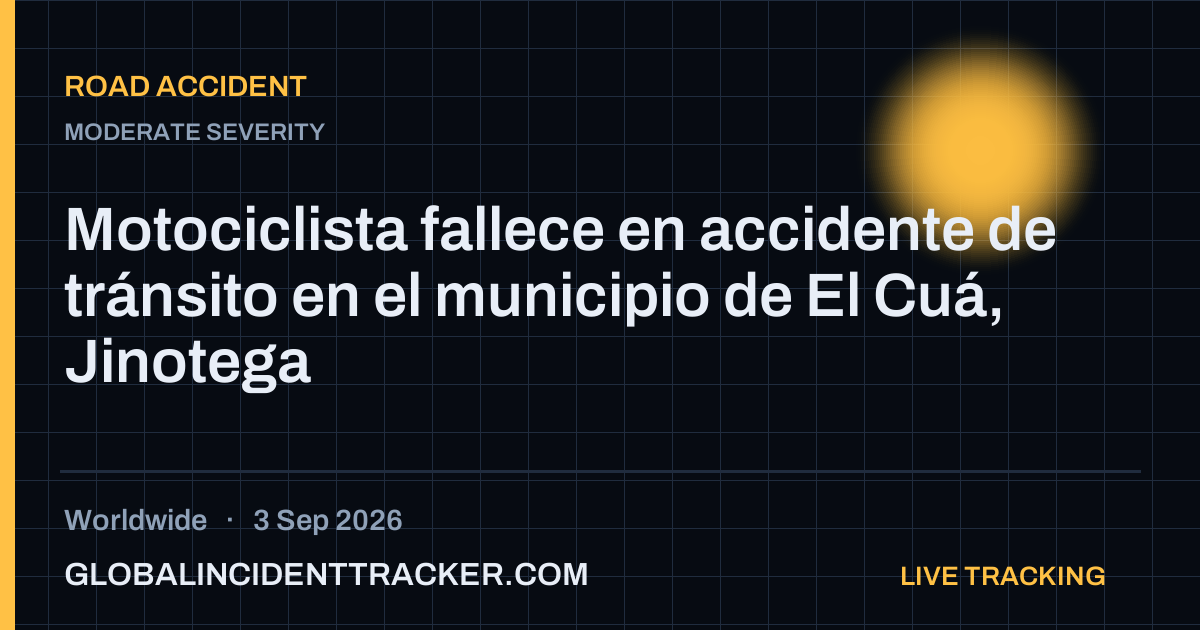 Road Accident incident in worldwide on 3 September 2026 — Global Incident Tracker report card