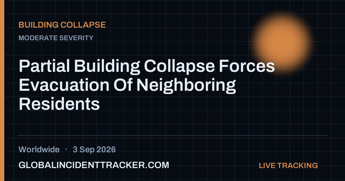 Building Collapse incident in worldwide on 3 September 2026 — Global Incident Tracker report card