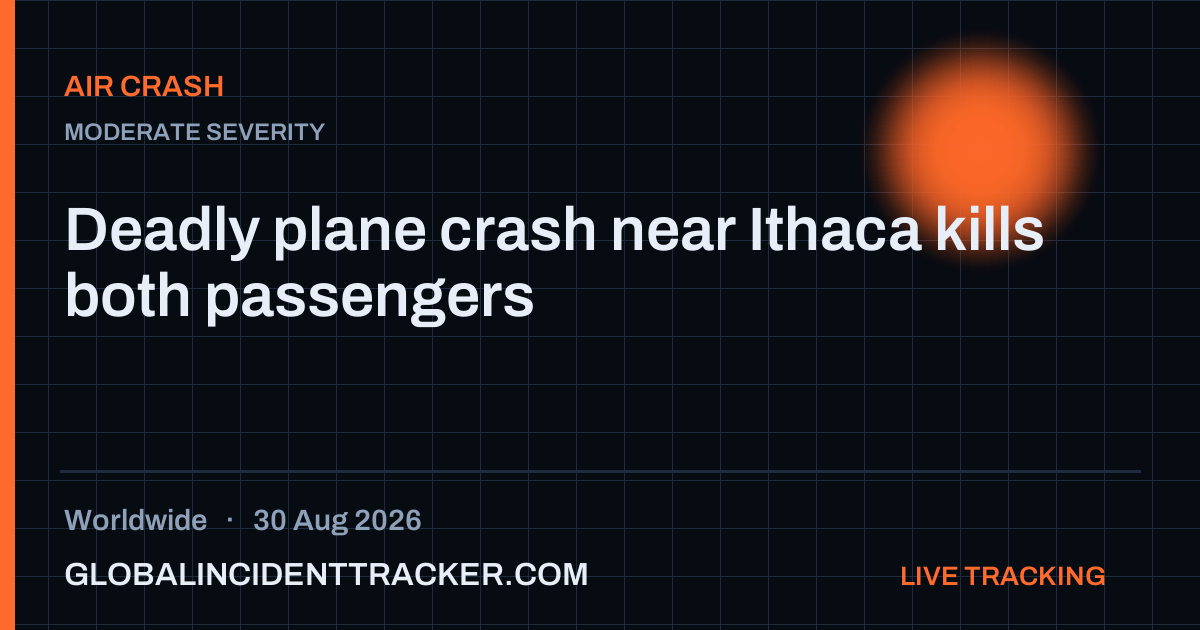 Air Crash incident in worldwide on 30 August 2026 — Global Incident Tracker report card