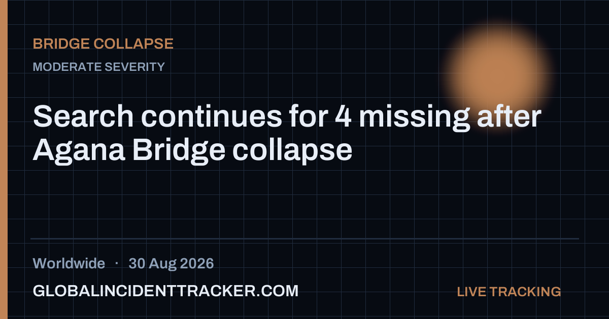 Bridge Collapse incident in worldwide on 30 August 2026 — Global Incident Tracker report card