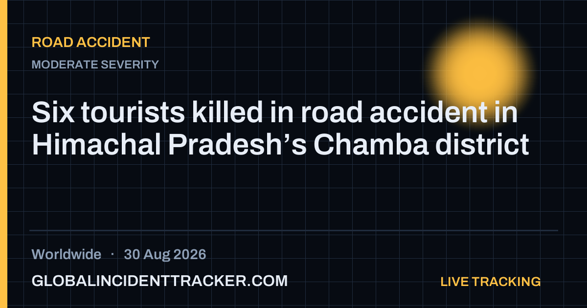 Road Accident incident in worldwide on 30 August 2026 — Global Incident Tracker report card