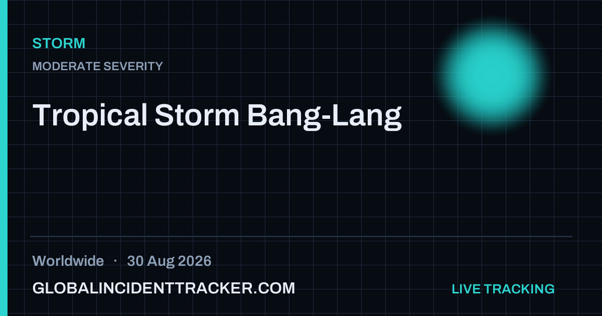 Storm incident in worldwide on 30 August 2026 — Global Incident Tracker report card
