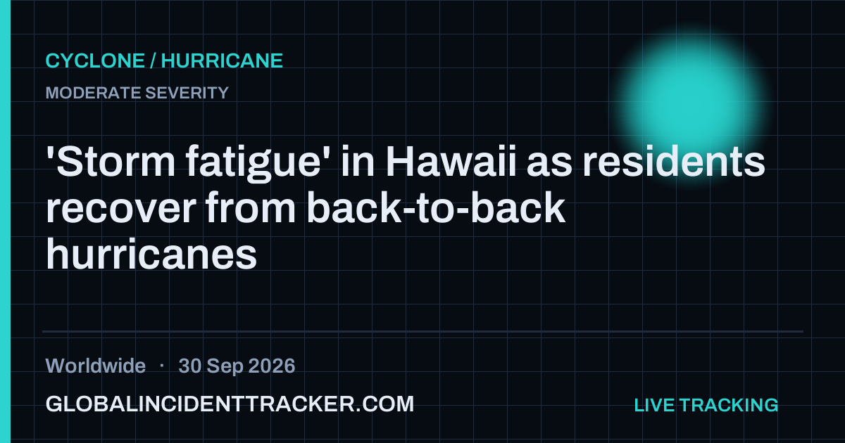 Cyclone / Hurricane incident in worldwide on 30 September 2026 — Global Incident Tracker report card