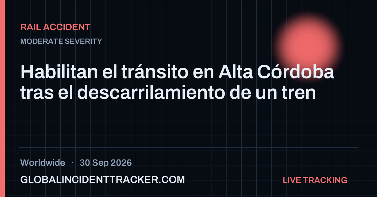 Rail Accident incident in worldwide on 30 September 2026 — Global Incident Tracker report card