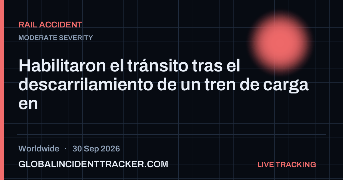Rail Accident incident in worldwide on 30 September 2026 — Global Incident Tracker report card