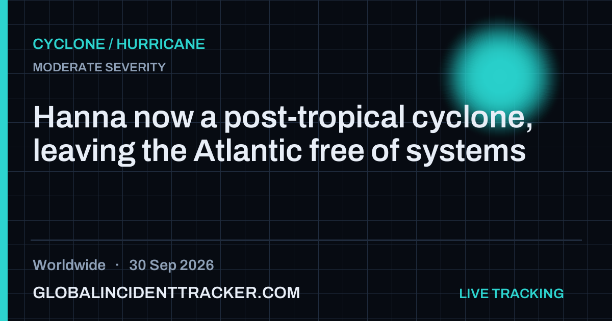 Cyclone / Hurricane incident in worldwide on 30 September 2026 — Global Incident Tracker report card