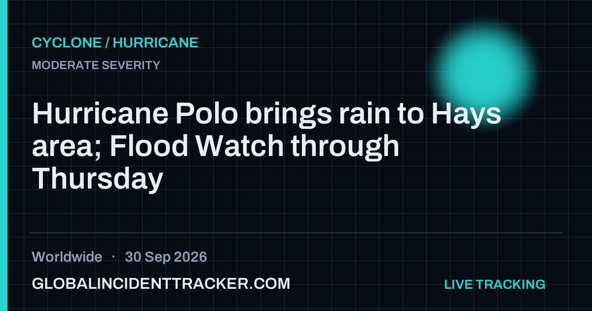Cyclone / Hurricane incident in worldwide on 30 September 2026 — Global Incident Tracker report card