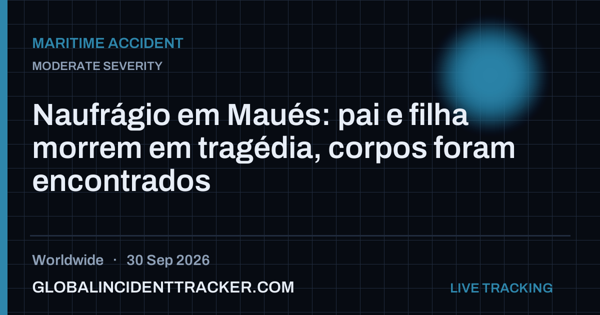 Maritime Accident incident in worldwide on 30 September 2026 — Global Incident Tracker report card