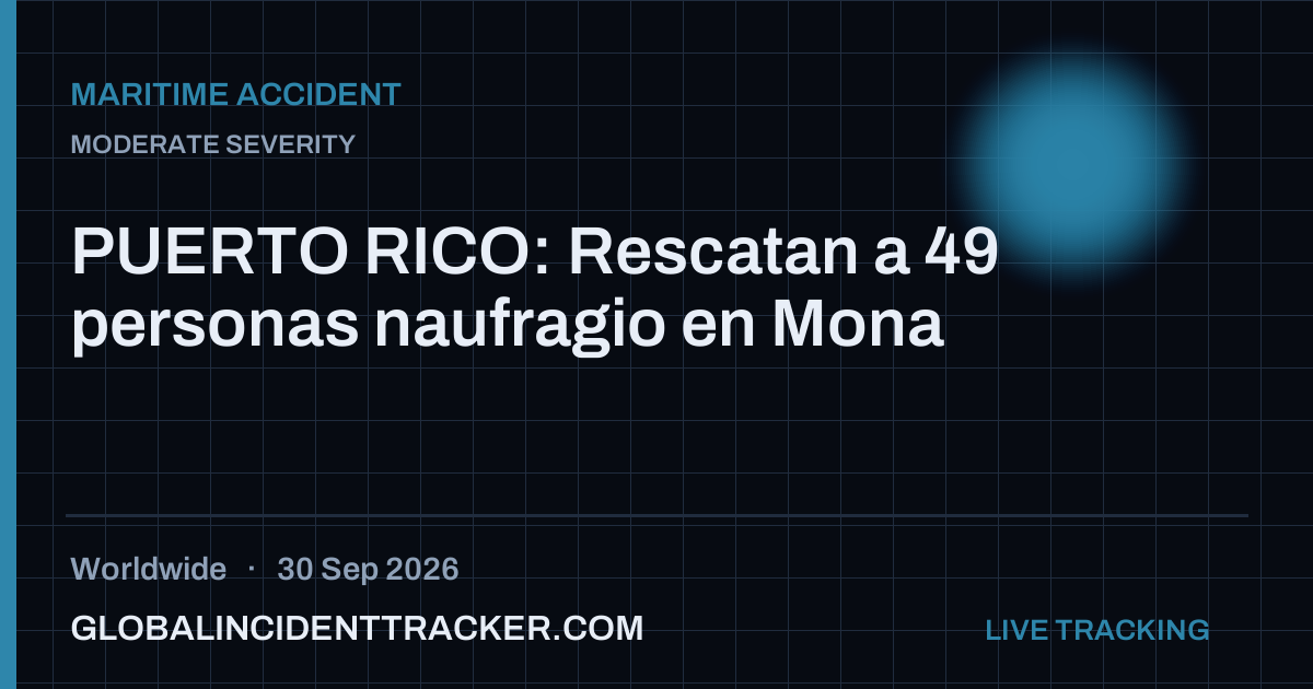 Maritime Accident incident in worldwide on 30 September 2026 — Global Incident Tracker report card