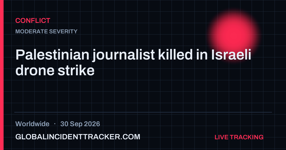 Conflict incident in worldwide on 30 September 2026 — Global Incident Tracker report card