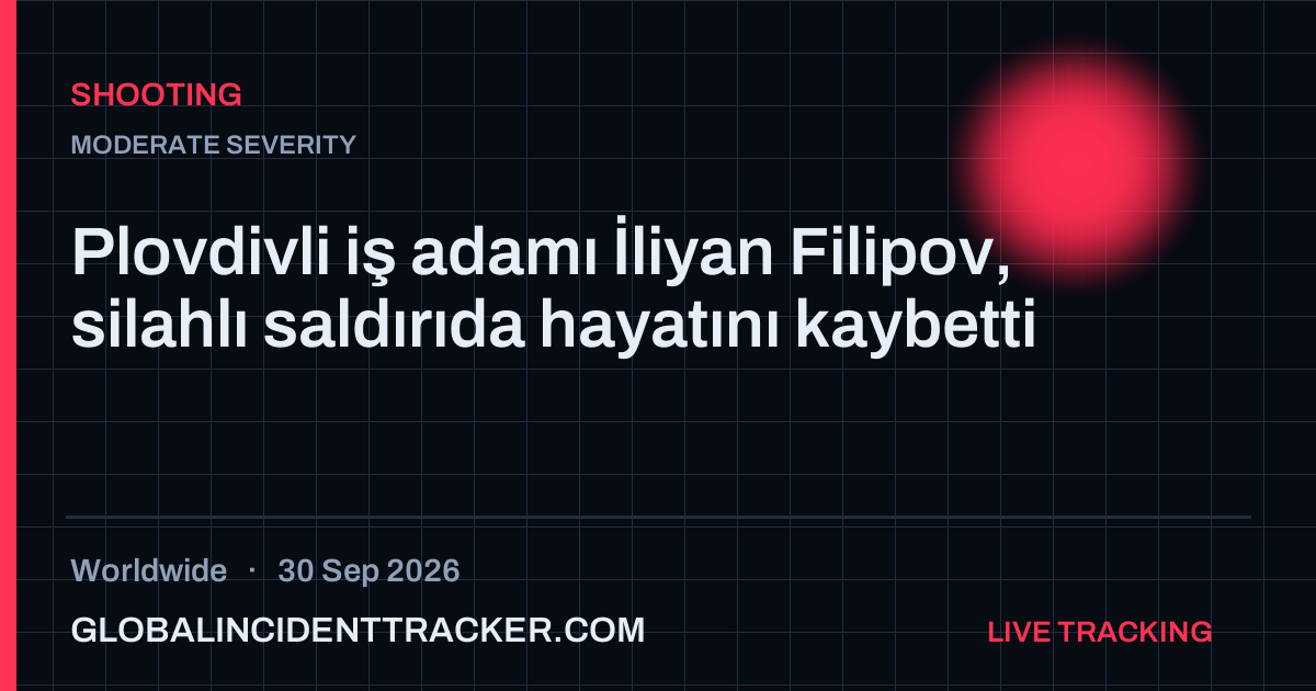 Shooting incident in worldwide on 30 September 2026 — Global Incident Tracker report card