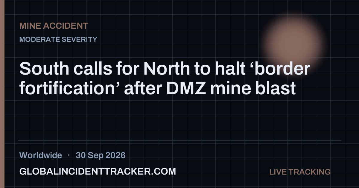 Mine Accident incident in worldwide on 30 September 2026 — Global Incident Tracker report card