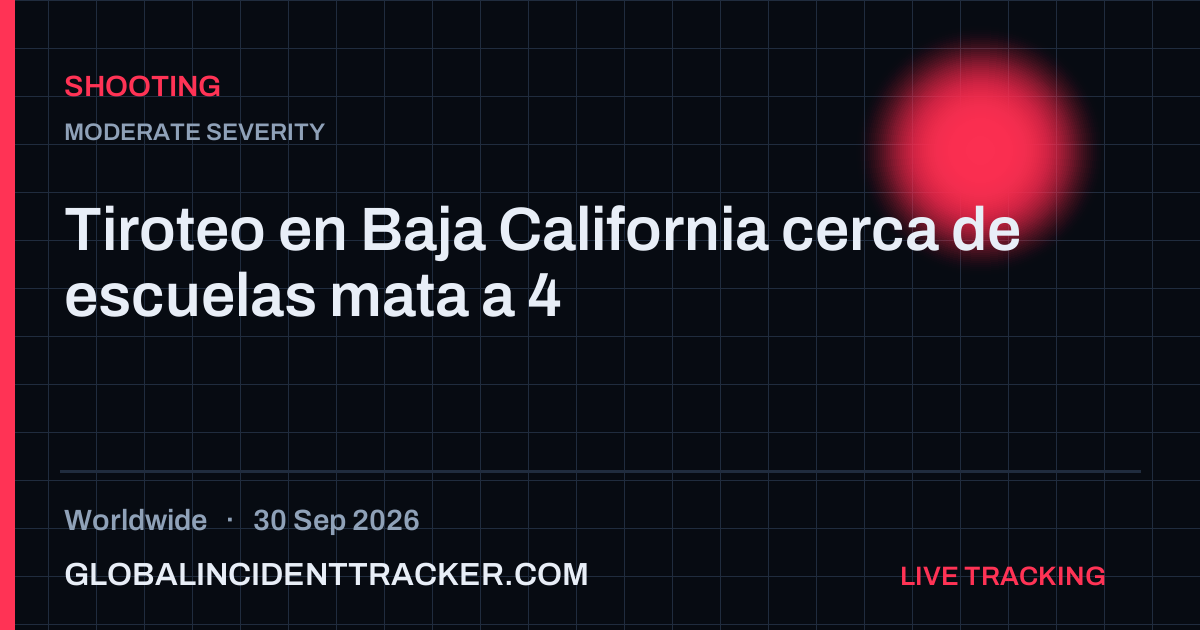 Shooting incident in worldwide on 30 September 2026 — Global Incident Tracker report card